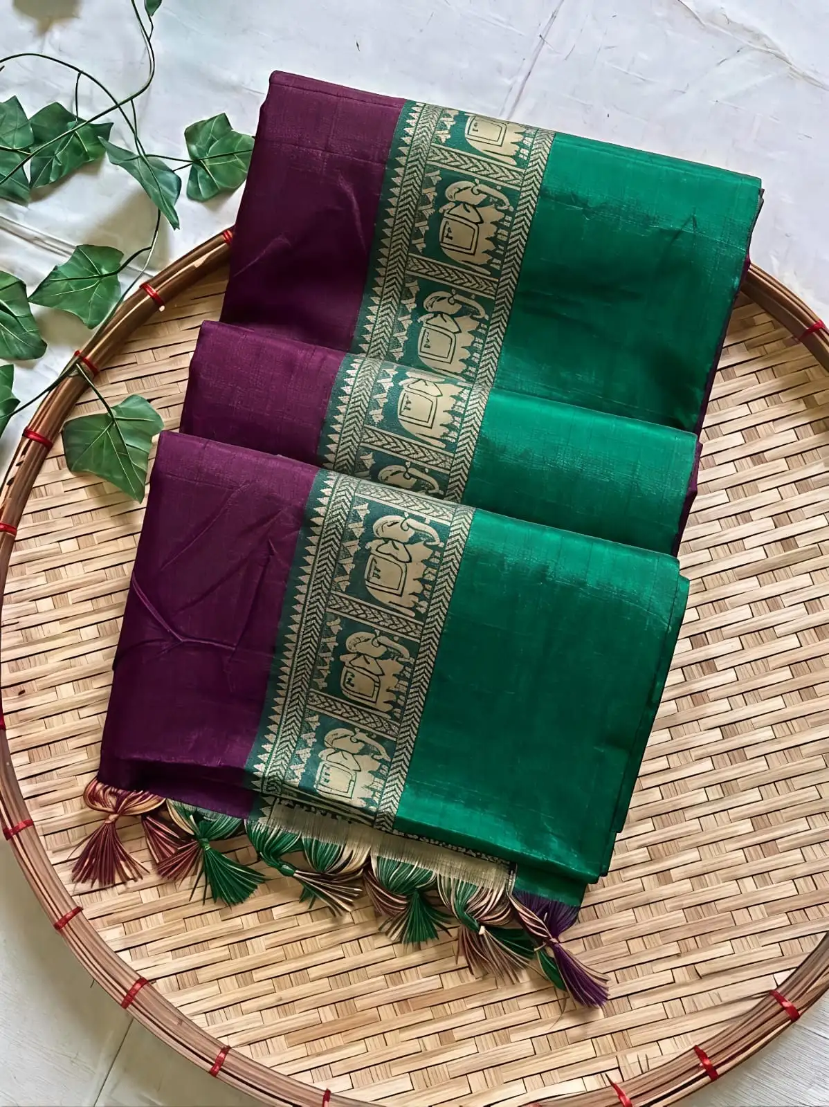 Gaja Mayura Diamond Border Narayanapettai Saree